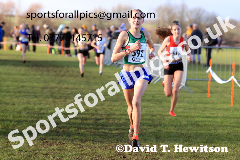 Girls Under-15s 2026 Northern Cross Country Champs., Pontefract Racecourse, Pontefract. Photo: David T. Hewitson/Sports for All Pics
